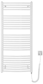 Aqualine - Fürdőszobai elektromos radiátor ORBIT-E 600W/230V 132 cm fehér kerek