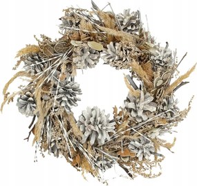 Winter Cone koszorú ⌀30cm beige karácsony, ünnepek, , 30 x 8 cm