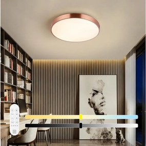 Immax NEO 07321L-LED dimmelhető mennyezeti lámpa NEO LITE SEMPLICI 36 W/230 V Ø 40 cm, rézszínű + távirányító
