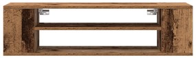 Fali TV Szekrény Régi Fa 100x30x26,5 cm Feltárt Fa