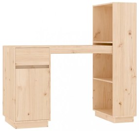 tömör fenyőfa íróasztal 110x53x117 cm