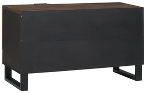 TV Szekrény – 80 x 31,5 x 46 cm Tömör Fa és Műgyanta