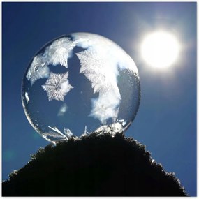 Poszterek 140x140 Fagyasztott gömb Karácsony