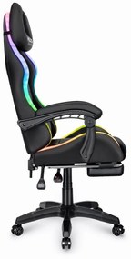 Szövet gamer szék LED RGB HC-1039 - fekete