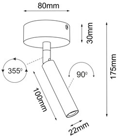 Brosline 2281 - POINT spotlámpa 1xG9/2,5W/230V fekete