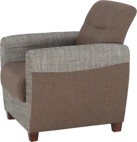 Fotel, barna/ sötétbézs, MILO