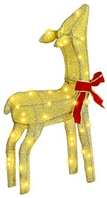 Rénszarvas család 3 pcs Meleg fehér 68 x 26 x 127 cm szövet