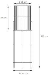 Lucide 03740/01/72 - JANTINE állólámpa 1xE27/40W/230V