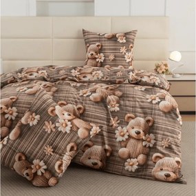 Mikroszálas ágyneműhuzat SPRING BEAR barna Ágyneműhuzat mérete: 70 x 80 cm | 140 x 200 cm