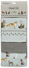 Konyharuha és edényfogó szett 4 db-os Curious Cats – Cooksmart ®