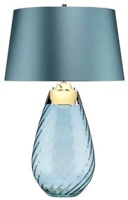 Elstead LENA-TL-L-BLUE - LED asztali lámpa LENA 1xE27/60W+1xGU10/7W kék