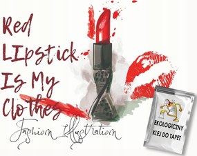 Fotótapéta Flizelina Absztrakt Piros rúzs Make Up 150x105 ragasztó