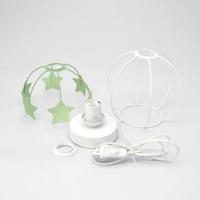 Gyerek asztali lámpa STARS 1xE27/15W/230V zöld/fehér