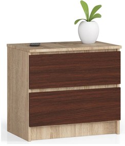 Éjjeliszekrény Kalista (szonoma tölgy + wenge). Akció -11%. 1069021