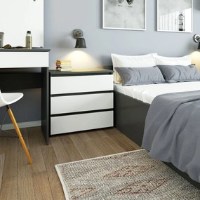 Komód Cleania CL3 (szürke grafit + fehér). 1071244