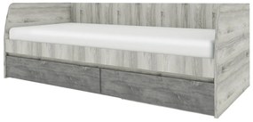 Egyszemélyes ágy 90 cm (heverő) Japon 2 (nairobi gesztenye + onix) (ágyráccsal)  (tárolóhellyel). Akció -16%. 1116913