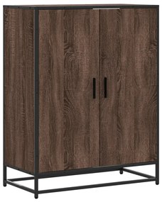 barna tölgy színű szerelt fa és fém cipőszekrény 75x38x97,5 cm