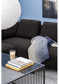 Fekete dohányzóasztal üveg asztallappal 80x80 cm Strington – Actona