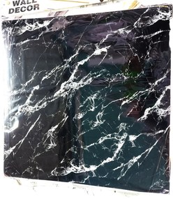 12 Db Királyi Márvány Dekor Lap Falpanel Falra 60 X 60 Cm Fényes Vízálló Felülettel Fekete Gránit