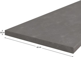 Munkalap, 2,8 cm vastag, Metalic brown szürke