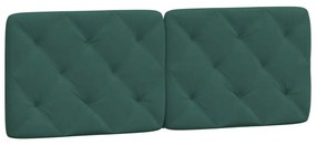 sötétzöld bársony fejtámla párna 140 cm