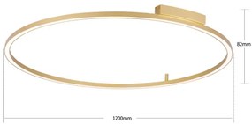 Brilagi - LED fényerőszabályozható lámpatest PORTOFINO LED/85W/230V átm. 120 cm arany + távirányító