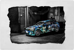 Poszter 60x40 Türkiz Bmw