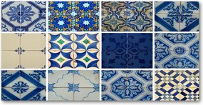 Konyhai panel Portugál csempe 120x60 Ragasztó