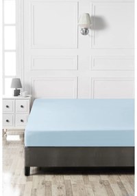 Világoskék gumis pamut lepedő 140x200 cm – Mijolnir