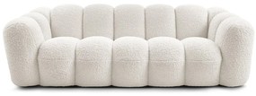 Fehér buklé kanapé 232 cm Hippolyte – Bobochic Paris