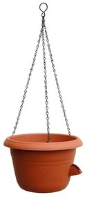 Plastia Önöntöző függesztett virágtartó, 30 cm, terrakotta , 30 cm átmérőjű