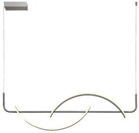 RÁBALUX 72233 JARNELLE Modern Led Függesztett Lámpa Szatin Króm IP20