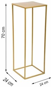 Virágállvány 70x24 cm arany színben
