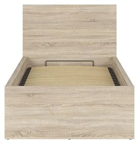 Egyszemélyes ágy 90 cm Tetrix 15 (szonoma tölgy) (ágyráccsal) (tárolóhellyel). 1098500