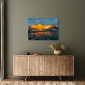 Egy hegyvidéki táj képe (üvegen) (70x50 cm)