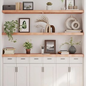 világosbarna kezelt tömör tölgyfa fali polc 180 x 40 x (2-6) cm