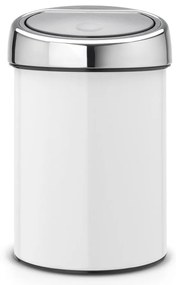 Fehér acél érintésre nyíló szemetes 3 l Touch Bin – Brabantia