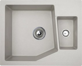 Linea M 1.5D Metalac 192046 Gránit Mosogatótálca - Extra mély, Egymedencés, Szürke