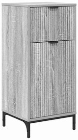 Fürdőszoba bútor szett fiókkal Szürke Sonoma Műanyag fa, fém