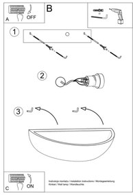 Fali lámpa OSKAR 1xE27/60W/230V