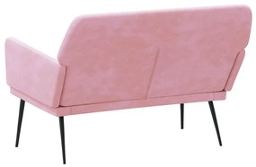 rózsaszín bársonypad 108x79x79 cm