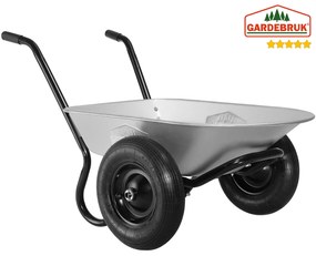 DAMO horganyzott talicska, max. kapacitás 100l/150kg, 2 gumiabroncs, ezüst/fekete