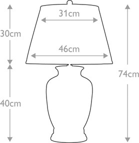 Elstead Lighting MORRIS MORRIS-TL-LARGE Asztali lámpa 1x60W/E27