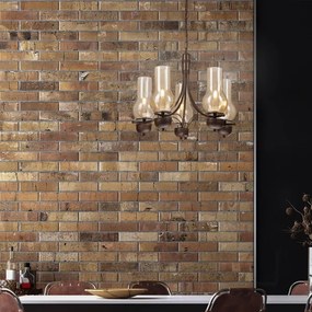 Brilagi - LED Csillár láncon COTTAGE 5xE14/40W/230V tölgy/barna