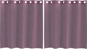 vidaXL 2 db lila fátyolfüggönyök rojtokkal 140x140 cm