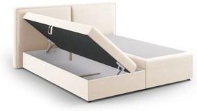 Krémszínű ágyneműtartós boxspring ágy 180x200 cm Arendal – Cosmopolitan Design