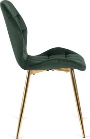 Szék zöld színben, bársony kárpittal. LUCKY