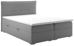 Franciaágy Boxspring 180 cm Carla (szürke) (tárolóhellyel). Akció -17%. 1020247