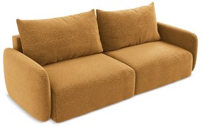 Narancssárga kinyitható-tárolóhelyes kanapé 238 cm Kalena – Makamii