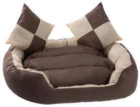 PETSTUFF® Kutyafekhely krém/barna 110 x 80 x 23 cm